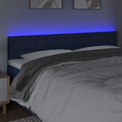  Tête de lit à LED Bleu 200x5x78/88 cm Tissu 