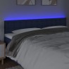  Tête de lit à LED Bleu 200x5x78/88 cm Tissu 
