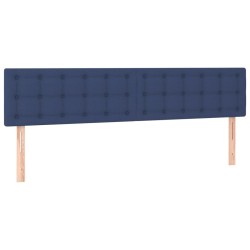 Tête de lit à LED Bleu 200x5x78/88 cm Tissu 