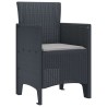 Chaise de jardin 2 pcs Anthracite 53 x 49 x 85 cm Polypropylène 530996530996