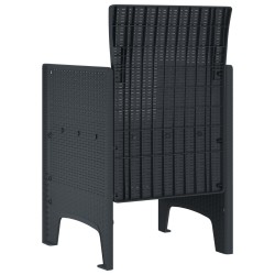 Chaise de jardin 2 pcs Anthracite 53 x 49 x 85 cm Polypropylène 530996530996