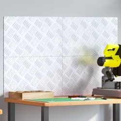 Nez de marche Rectangulaire 4 pcs Argenté 50 x 30 cm Aluminium 531001531001