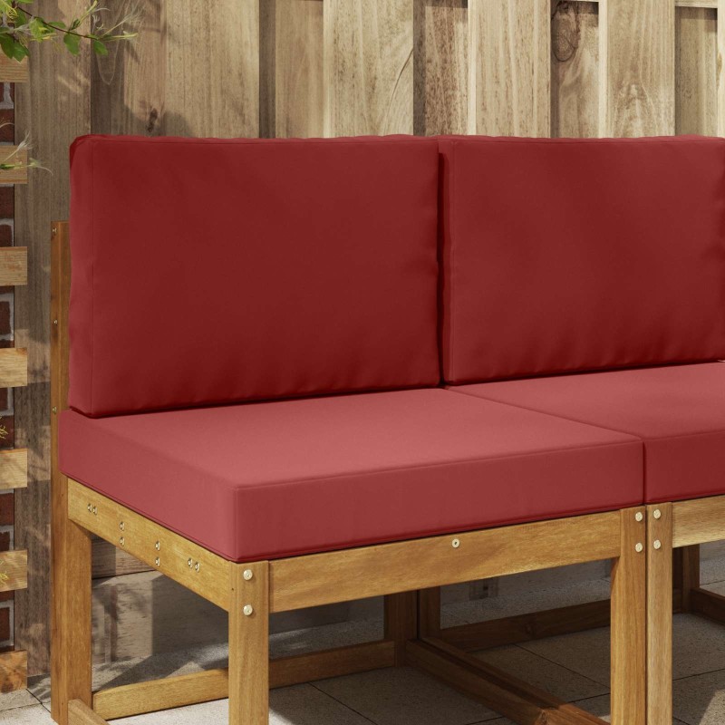 Coussin de canapé d'extérieur 2 pcs Bordeaux Polyester 531005531005