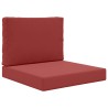Coussin de canapé d'extérieur 2 pcs Bordeaux Polyester 531005531005