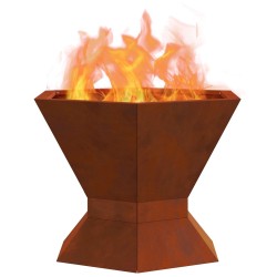 Braise Marron 50 x 50 x 40 cm Acier patiné 531006531006