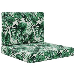 Coussin de canapé d'extérieur 2 pcs Motif feuille Polyester 531007531007