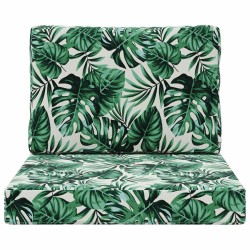 Coussin de canapé d'extérieur 2 pcs Motif feuille Polyester 531007531007