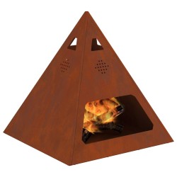 Foyer de cheminée Marron 50 x 50 x 51 cm Acier patiné 531008531008
