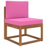 Coussin de canapé d'extérieur 2 pcs Rose Polyester 531011531011