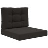 Coussin de canapé d'extérieur 2 pcs Noir Polyester 531013531013
