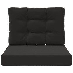 Coussin de canapé d'extérieur 2 pcs Noir Polyester 531013531013