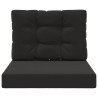 Coussin de canapé d'extérieur 2 pcs Noir Polyester 531013531013