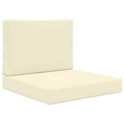 Coussin de canapé d'extérieur 2 pcs Crème Polyester 531014531014