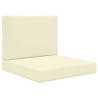 Coussin de canapé d'extérieur 2 pcs Crème Polyester 531014531014