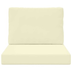Coussin de canapé d'extérieur 2 pcs Crème Polyester 531014531014