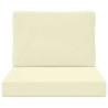 Coussin de canapé d'extérieur 2 pcs Crème Polyester 531014531014