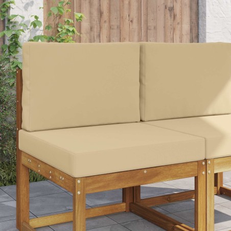 Coussin de canapé d'extérieur 2 pcs Beige Polyester 531016531016