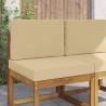 Coussin de canapé d'extérieur 2 pcs Beige Polyester 531016531016