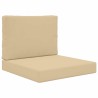 Coussin de canapé d'extérieur 2 pcs Beige Polyester 531016531016