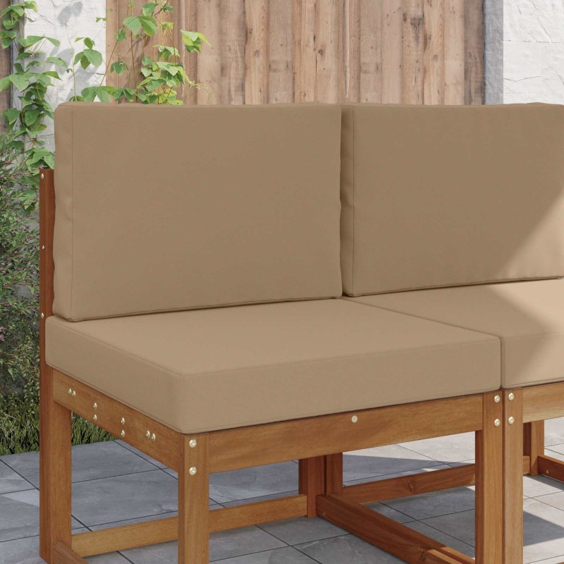 Coussin de canapé d'extérieur 2 pcs Taupe Polyester 531018531018