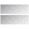 Nez de marche Rectangulaire 2 pcs Argenté 75 x 25 cm Aluminium 531020531020