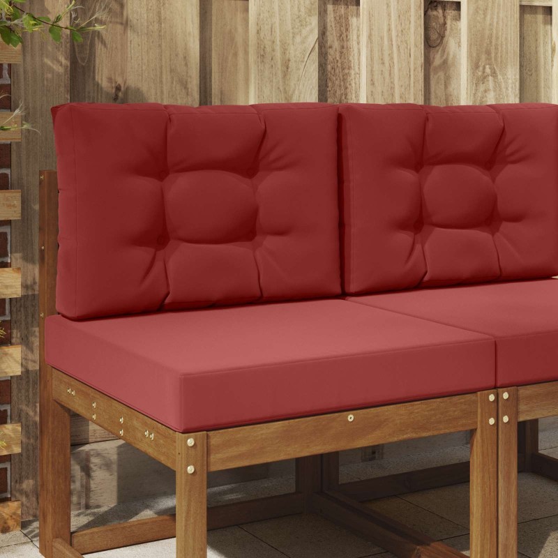 Coussin de canapé d'extérieur 2 pcs Bordeaux Polyester 531022531022