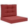 Coussin de canapé d'extérieur 2 pcs Bordeaux Polyester 531022531022