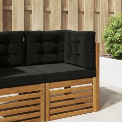 Coussin de canapé d'extérieur 3 pcs Noir Polyester 531023531023