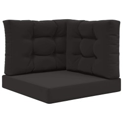 Coussin de canapé d'extérieur 3 pcs Noir Polyester 531023531023