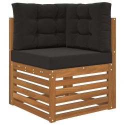 Coussin de canapé d'extérieur 3 pcs Noir Polyester 531023531023