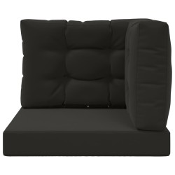 Coussin de canapé d'extérieur 3 pcs Noir Polyester 531023531023
