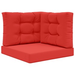 Coussin de canapé d'extérieur 3 pcs Rouge Polyester 531024531024