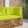 Coussin de canapé d'extérieur 3 pcs Vert Polyester 531025531025