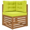 Coussin de canapé d'extérieur 3 pcs Vert Polyester 531025531025