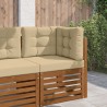 Coussin de canapé d'extérieur 3 pcs Beige Polyester 531026531026