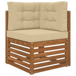 Coussin de canapé d'extérieur 3 pcs Beige Polyester 531026531026