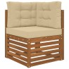 Coussin de canapé d'extérieur 3 pcs Beige Polyester 531026531026
