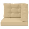 Coussin de canapé d'extérieur 3 pcs Beige Polyester 531026531026