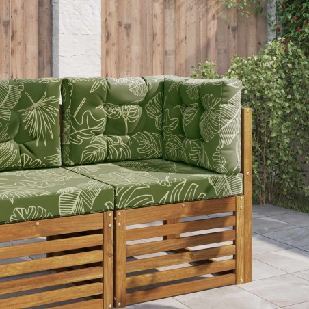 Coussin de canapé d'extérieur 3 pcs Modèle feuille Polyester 531027531027