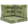 Coussin de canapé d'extérieur 3 pcs Modèle feuille Polyester 531027531027