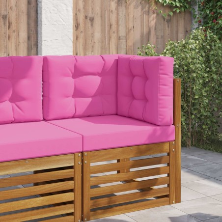 Coussin de canapé d'extérieur 3 pcs Rose Polyester 531028531028