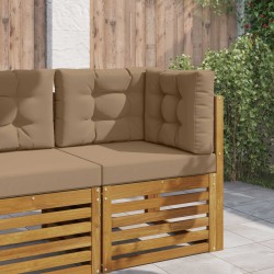 Coussin de canapé d'extérieur 3 pcs Taupe Polyester 531030531030