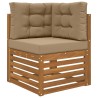 Coussin de canapé d'extérieur 3 pcs Taupe Polyester 531030531030