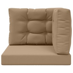Coussin de canapé d'extérieur 3 pcs Taupe Polyester 531030531030