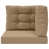 Coussin de canapé d'extérieur 3 pcs Taupe Polyester 531030531030