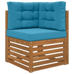 Coussin de canapé d'extérieur 3 pcs Bleu royal Polyester 531031531031