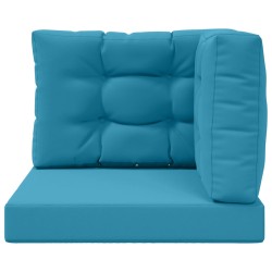 Coussin de canapé d'extérieur 3 pcs Bleu royal Polyester 531031531031