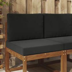 Coussin de canapé d'extérieur 2 pcs Noir Polyester 531033531033