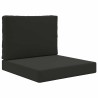 Coussin de canapé d'extérieur 2 pcs Noir Polyester 531033531033