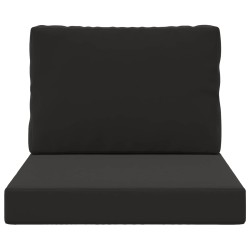 Coussin de canapé d'extérieur 2 pcs Noir Polyester 531033531033